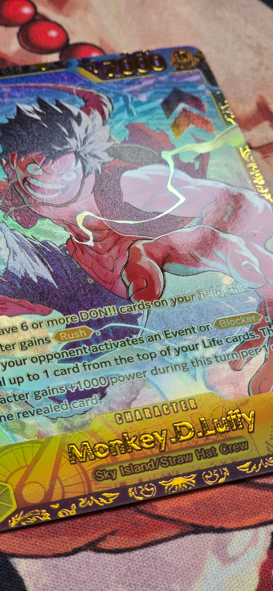Monkey D Luffy 26-27 Regionals Top 8 OP15-119 Championship High Quality Textured OP One Piece Custom Made Proxy Card
