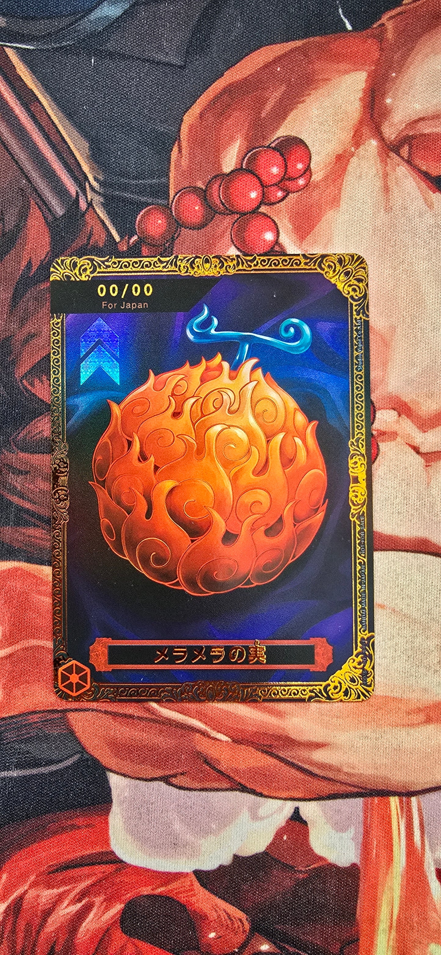 Flame-Flame Fruit Coliseum Trophy For Japan One Piece TCG Textured Custom Made Proxy Card