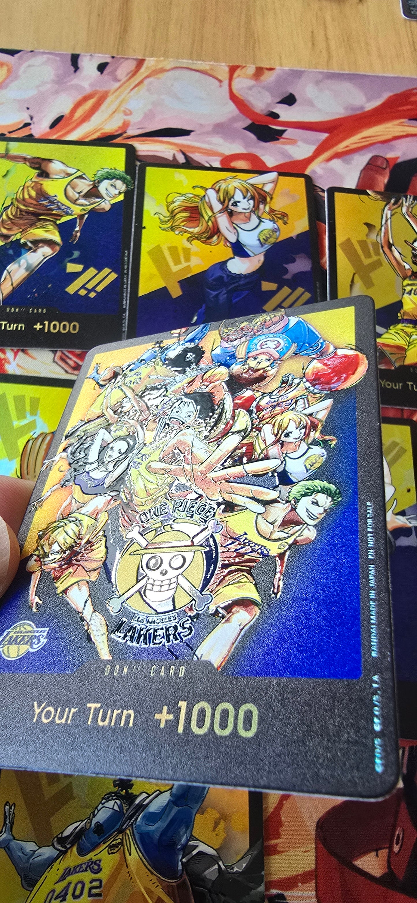 11 Card Bundle: LA Lakers x One Piece Custom Made DON Cards Premium Quality Textured