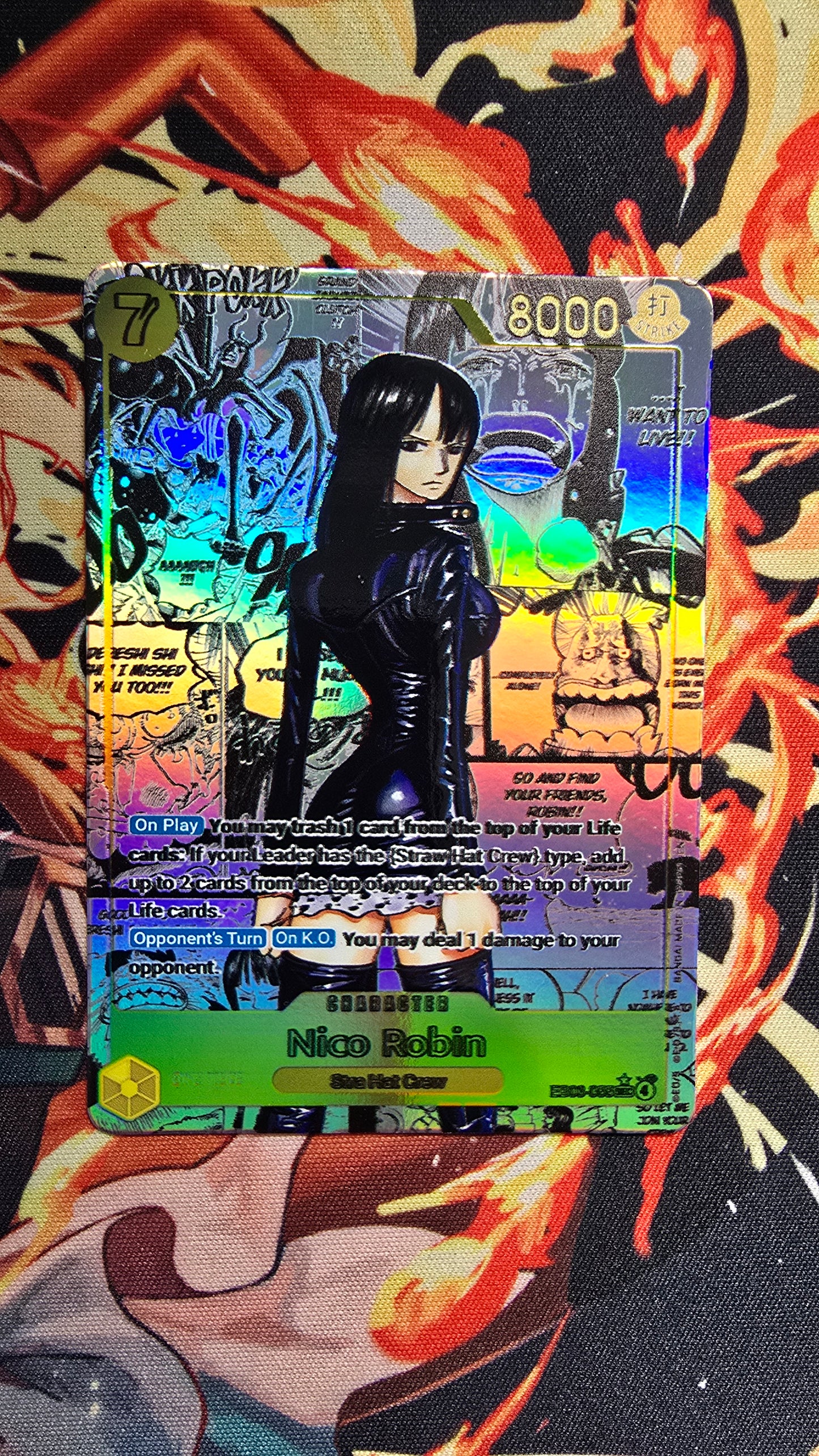 Manga Nico Robin EB03 Custom Made One Piece Premium Quality Textured Card