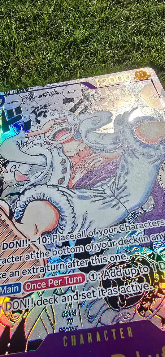 Made-to-order: A4 JUMBO Gear 5 Monkey D Luffy OP05 One Piece Card Game Premium Quality Textured Card