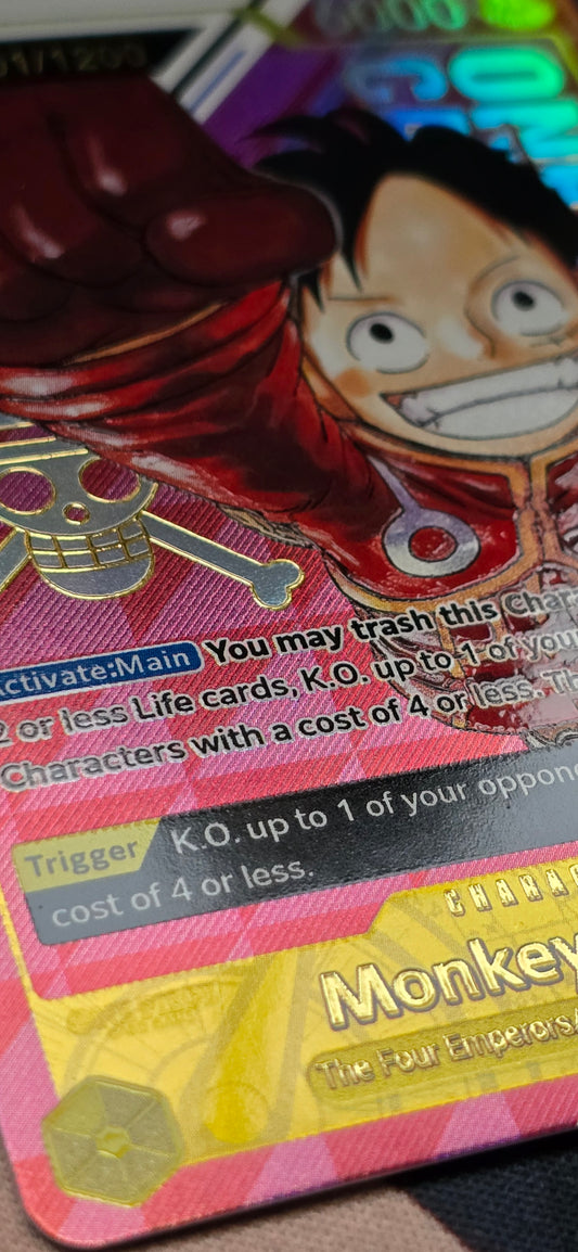 OP07 Monkey D Luffy Serialised TCG Textured Premium OP One Piece Proxy English