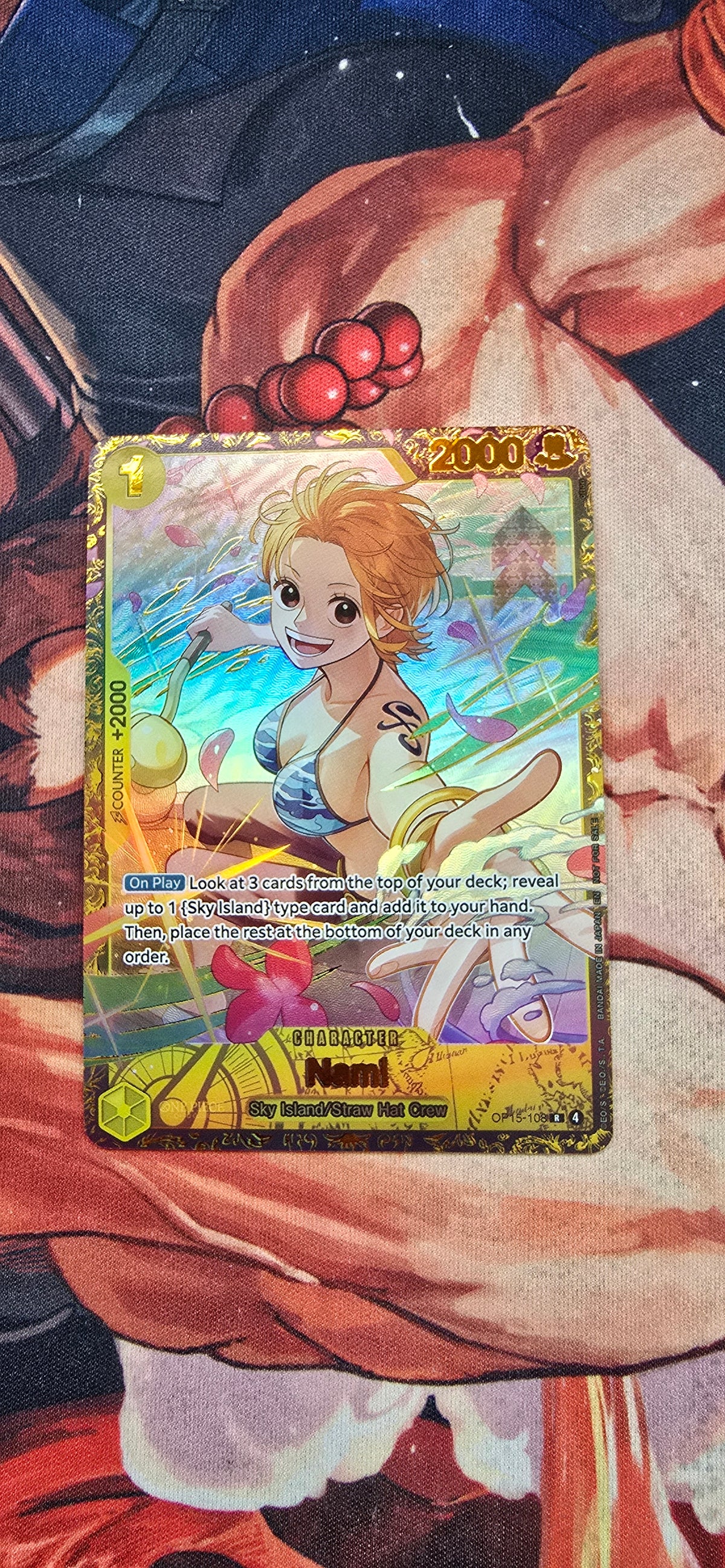 Nami 26-27 Regionals Top 64 OP15-108 Championship High Quality Textured OP One Piece Custom Made Proxy Card