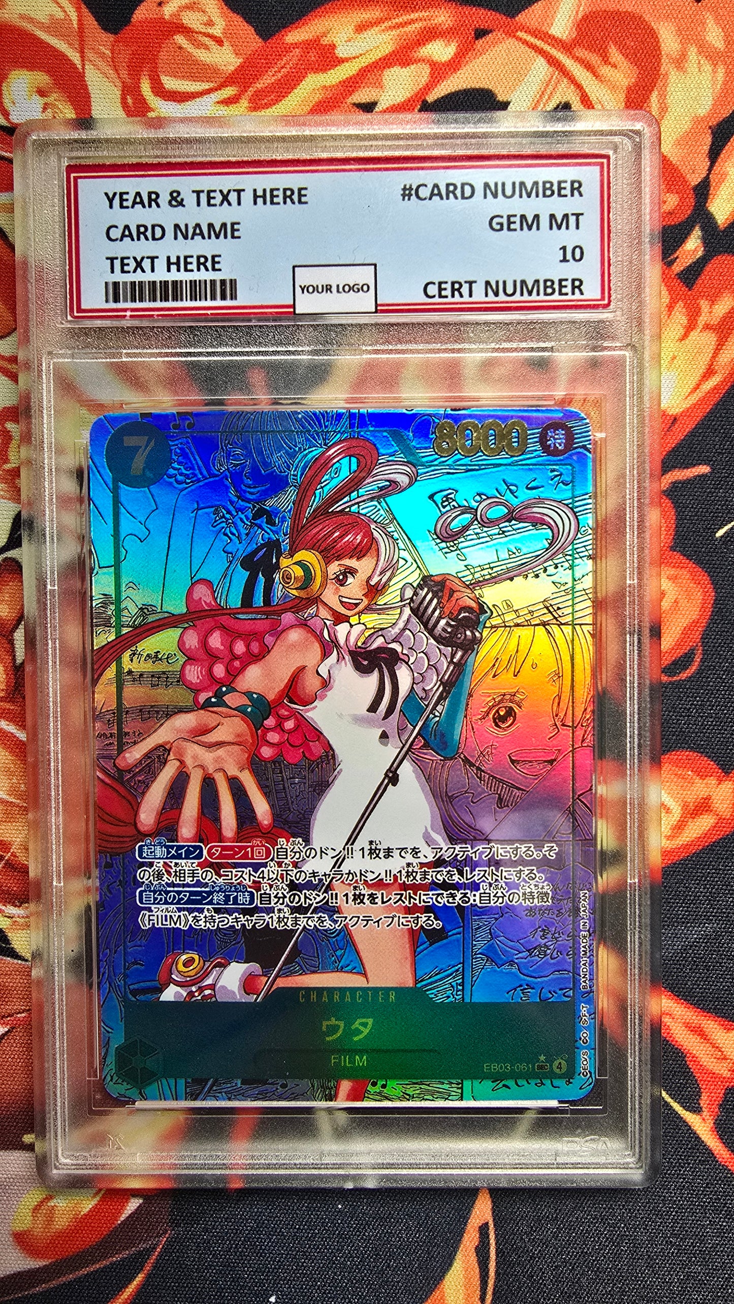 JAPANESE Graded PSA 10 Style One Piece TCG OP01 - EB03 Manga High Quality Textured Cards Card Proxy