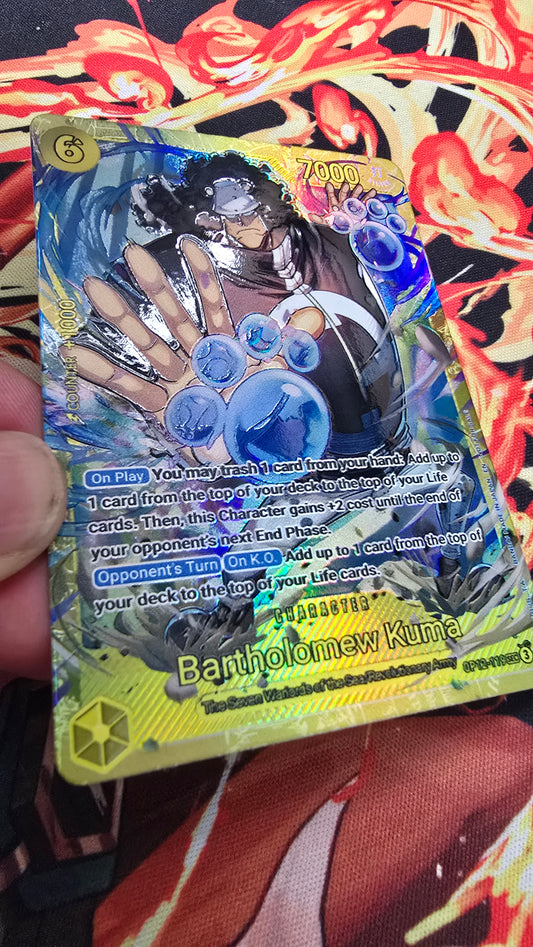 Bartholomew Kuma OP12 Textured Holo One Piece TCG Proxy Card