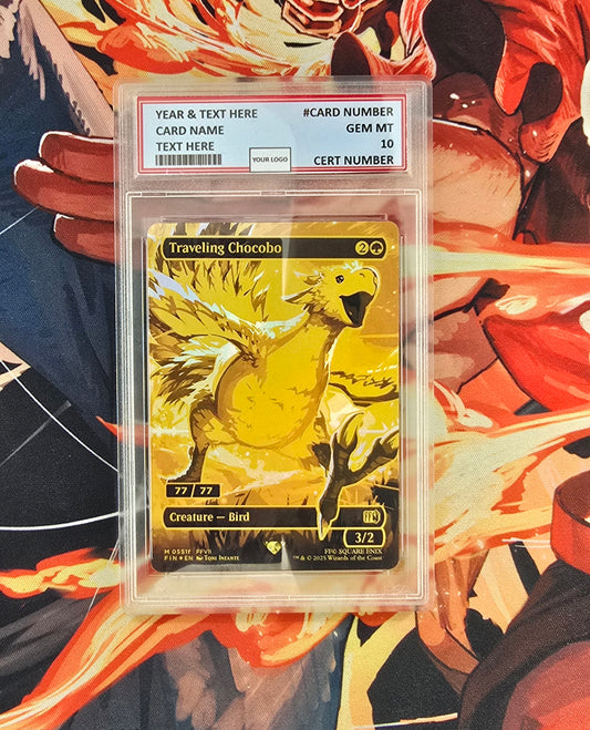 Graded PSA Style Gold Travelling Chicken TCG Proxy English Card Slab