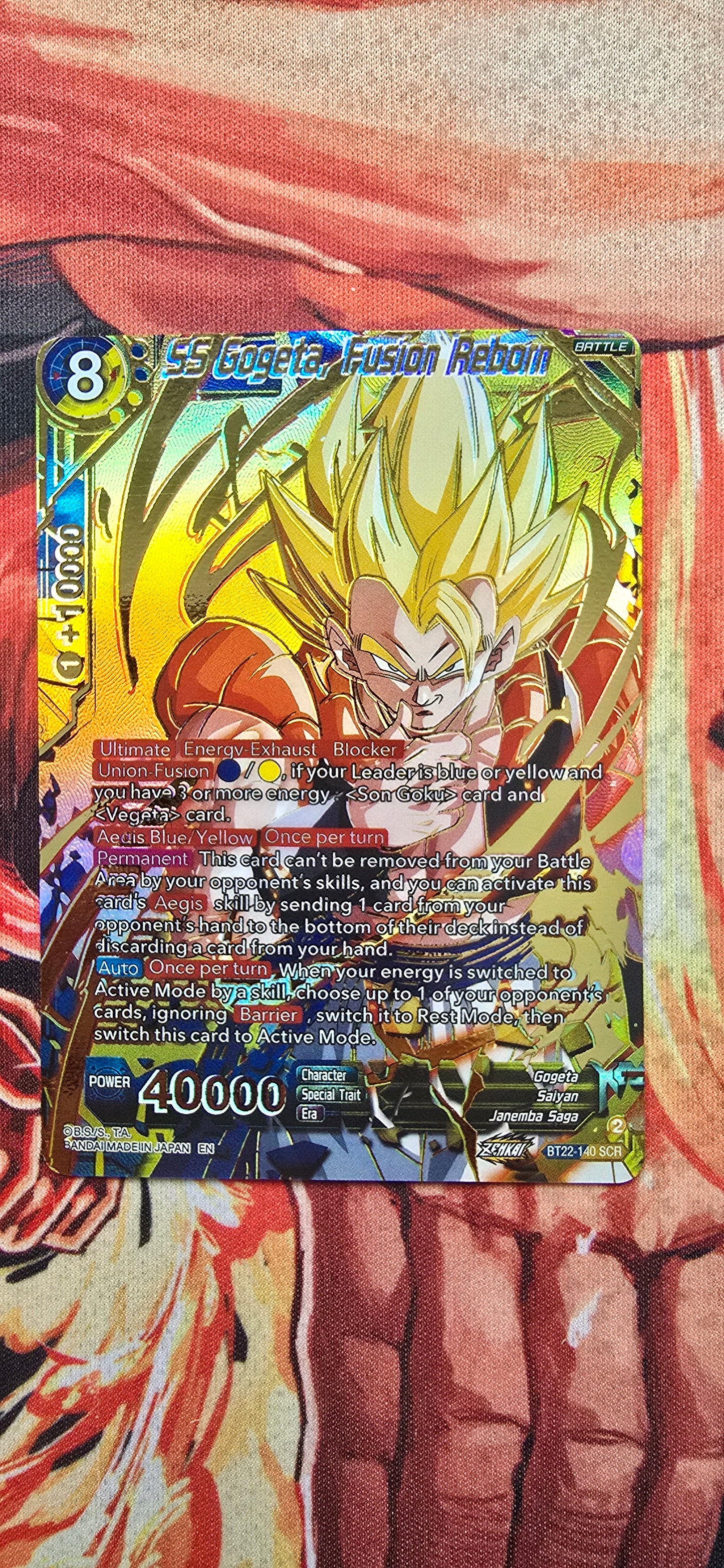 SS Gogeta, Fusion Reborn BT22-140 Dragon Ball Super Critical Blow Proxy Card