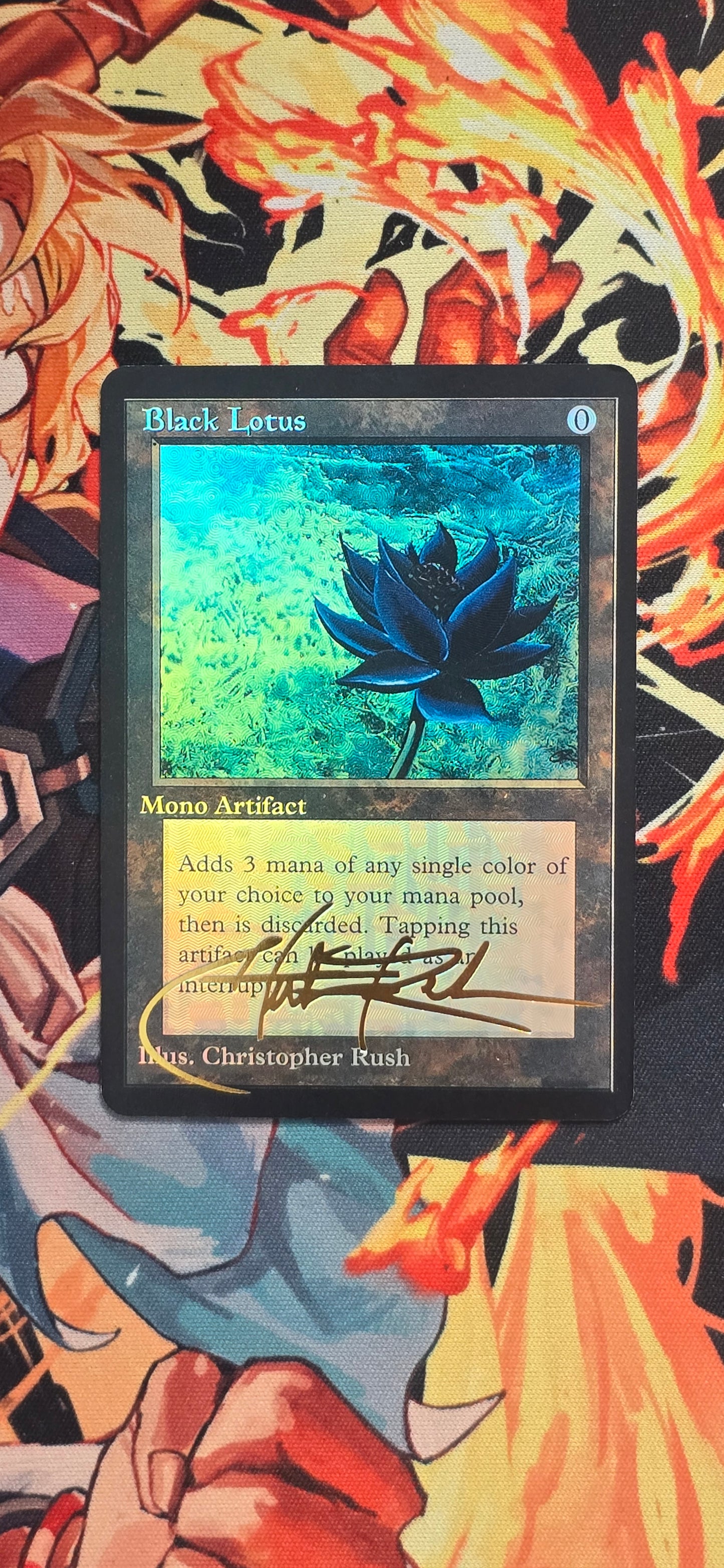 Graded PSA Style Black Lotus Signed TCG Proxy Card Slab