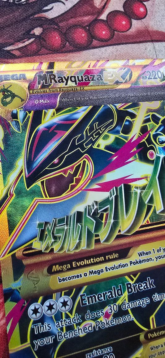 Mega M Rayquaza EX 98/98 XY Ancient Origins Mega Gold Full Art Pokemon TCG Custom Made Proxy Card