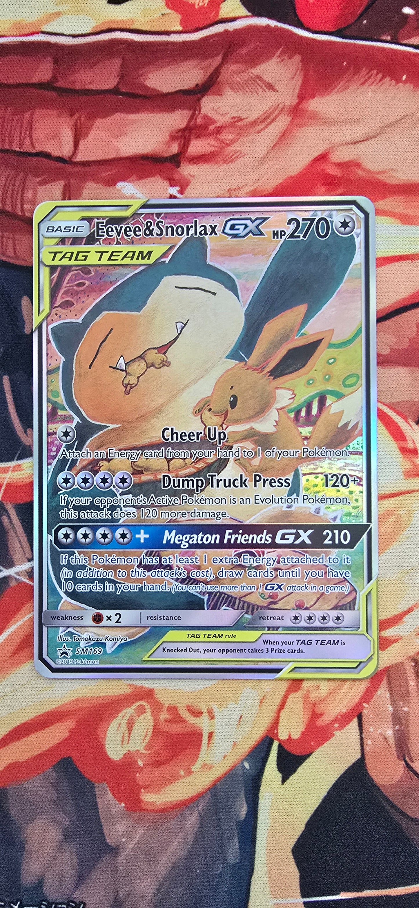 Eevee & Snorlax Tag Team GX Black Star Promo SM169 Pokemon Proxy Card