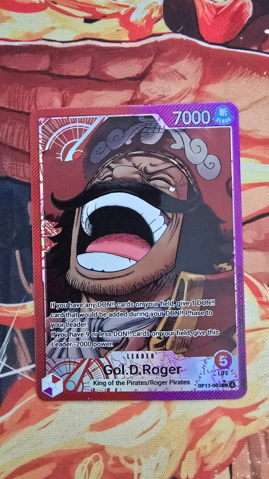 Gol D Roger OP13 Leader Textured Holo Alt Art One Piece TCG English Proxy Card