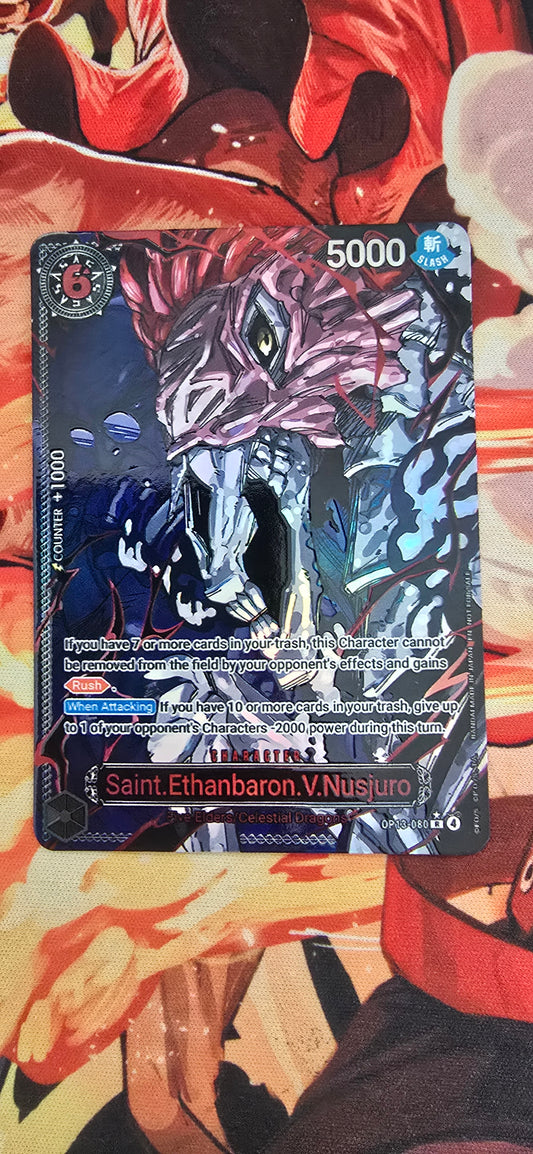 OP13 Saint Ethanbaron V Nusjuro Alt Art One Piece Premium Quality Textured Proxy Custom Made Card