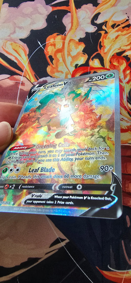 Leafeon V #167 Alternative Art Evolving Skies Textured Pokemon TCG Card Proxy