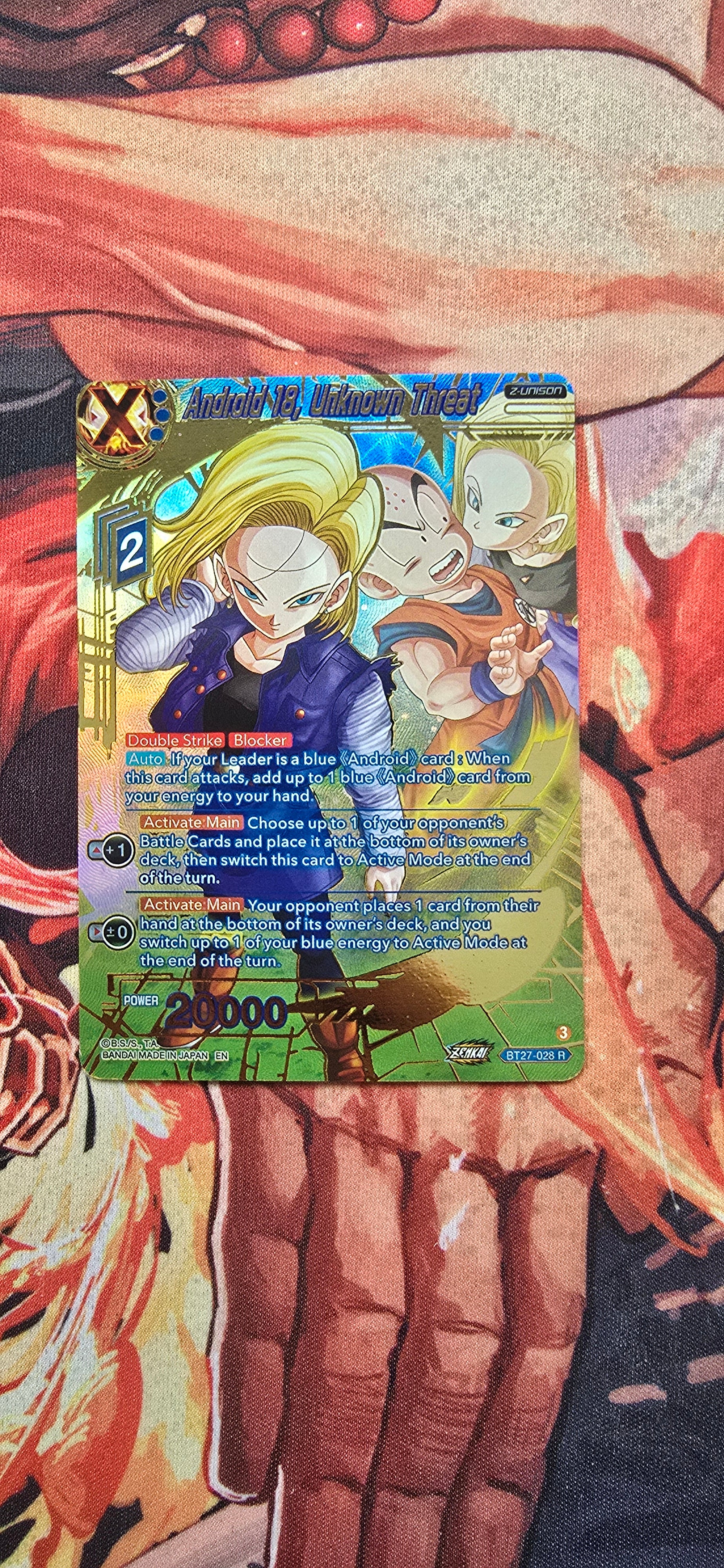 Android 18, Unknown Threat BT27-028 Dragon Ball Super History Of Z