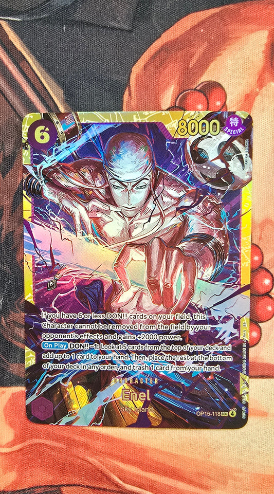 Enel OP15-118 SEC Premium Holo One Piece TCG Proxy Card