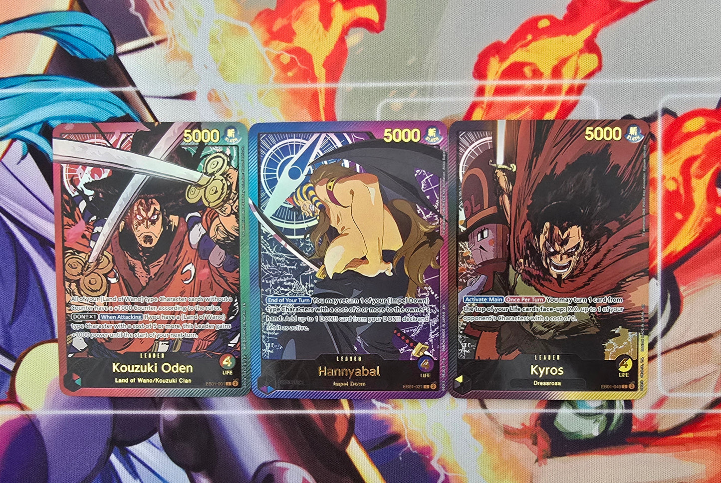 Gold One Piece Leaders Sets: OP05, OP06, OP07, OP08, EB01 OP TCG Card Proxy English