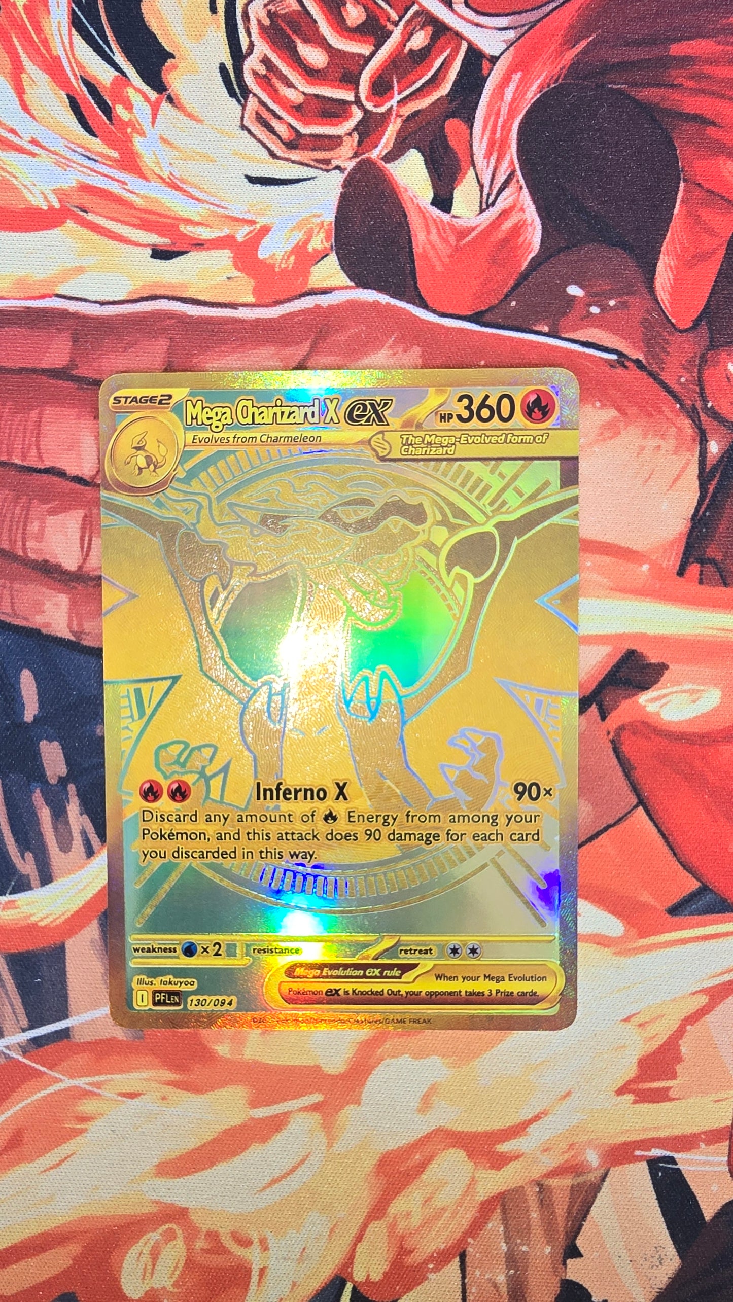 Mega Charizard X ex MUR Phantasmal Flames Pokemon Proxy Card English