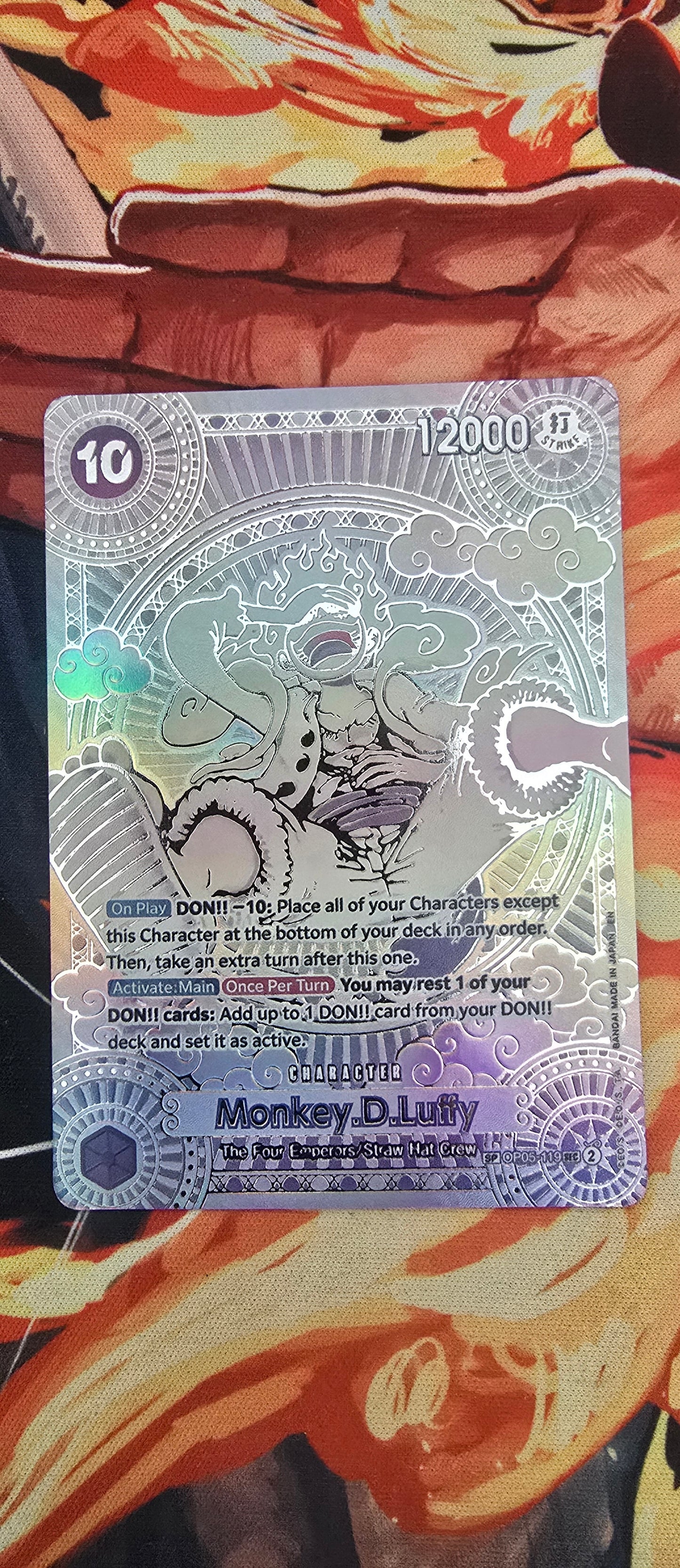 Gear 5 SP Monkey D Luffy Gold & Silver One Piece Card Game Premium Quality Textured English Proxy Cards