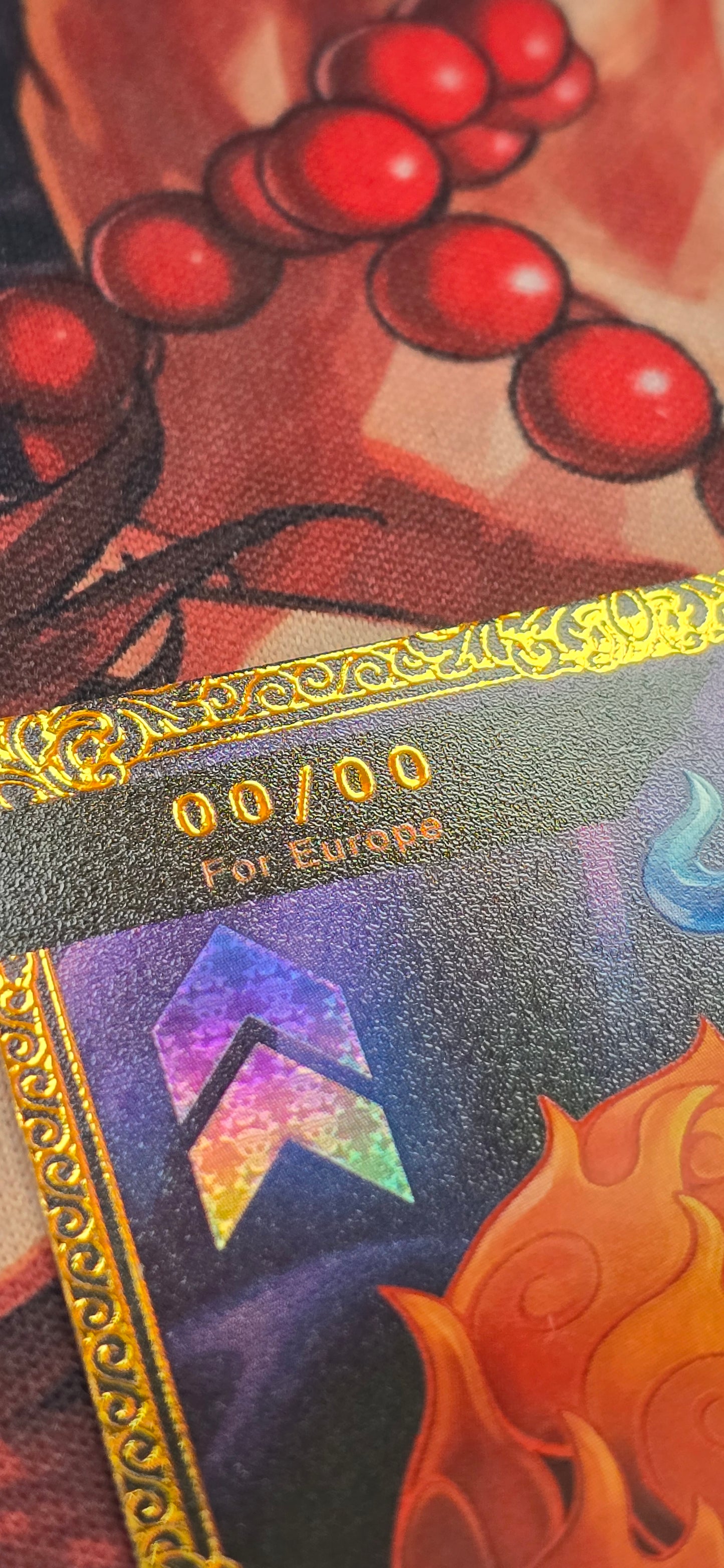 Flame-Flame Fruit Coliseum Trophy For Europe One Piece TCG Textured Custom Made Proxy Card