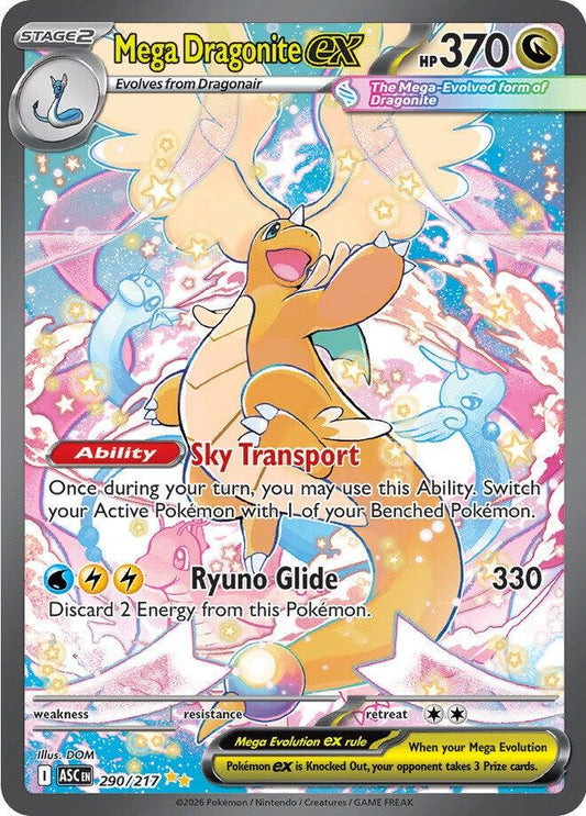 PREORDER: Mega Dragonite ex SIR Ascended Heroes Pokemon Proxy Card English