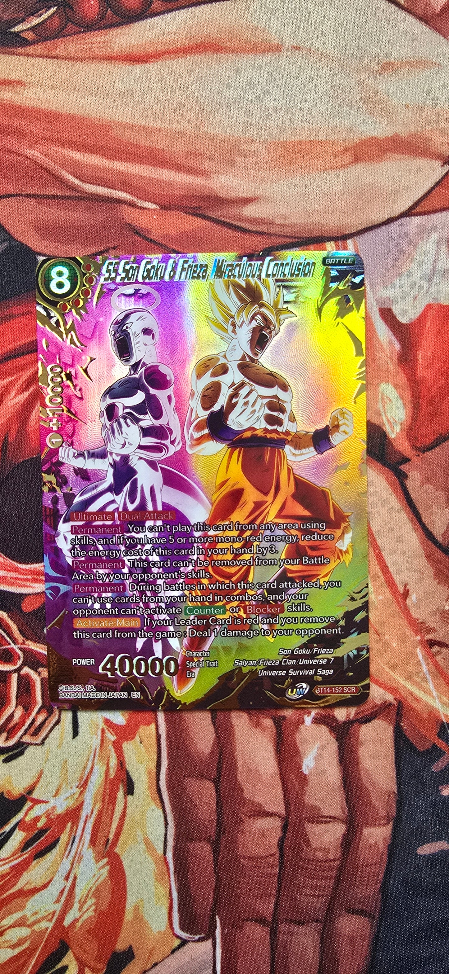 SS Son Goku & Frieza, Miraculous Conclusion BT14-152 Dragon Ball Super Cross Spirits Proxy Card
