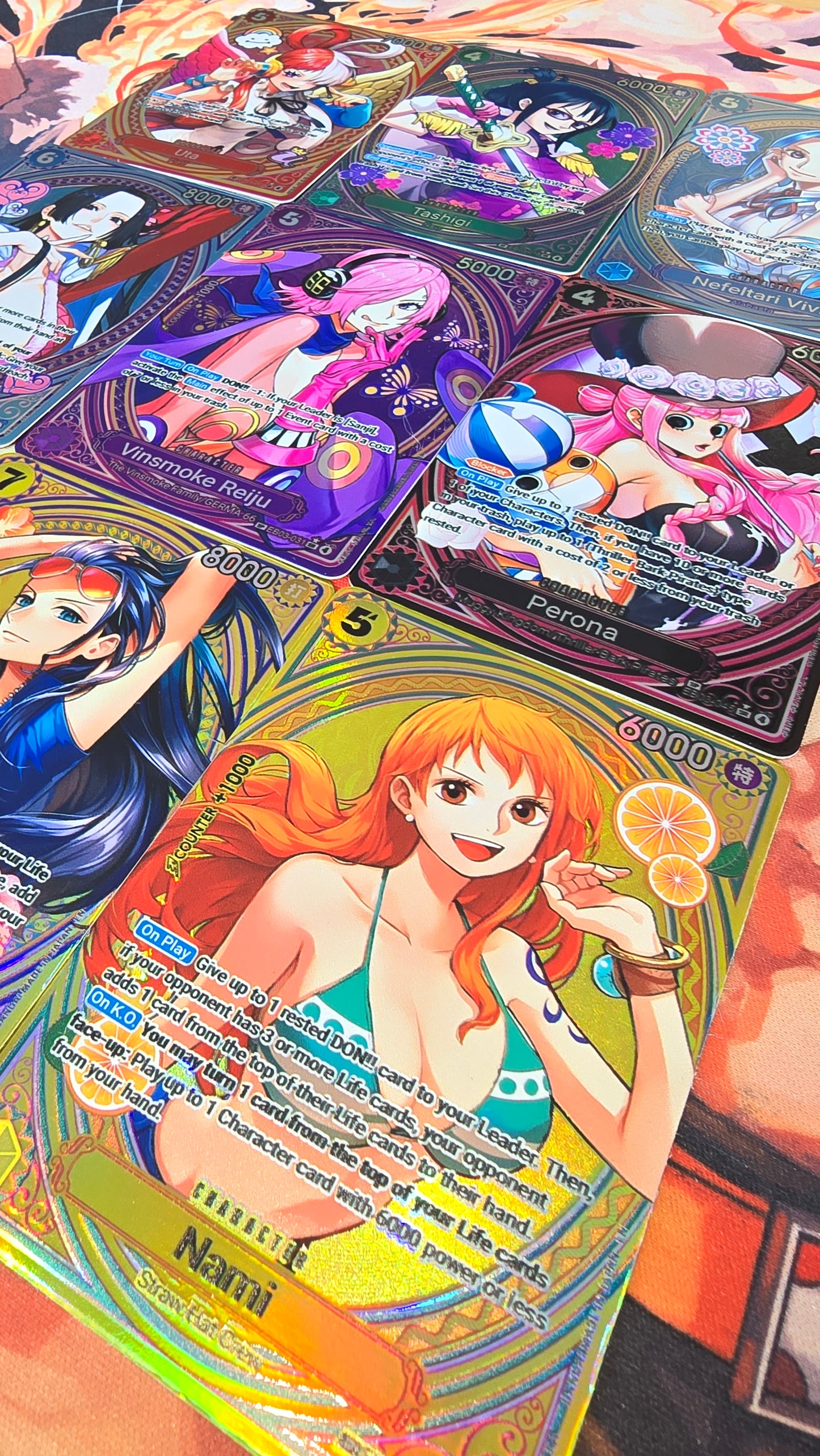 9 Card Bundle: EB03 Heroines SP Textured Holo One Piece TCG Proxy Cards English