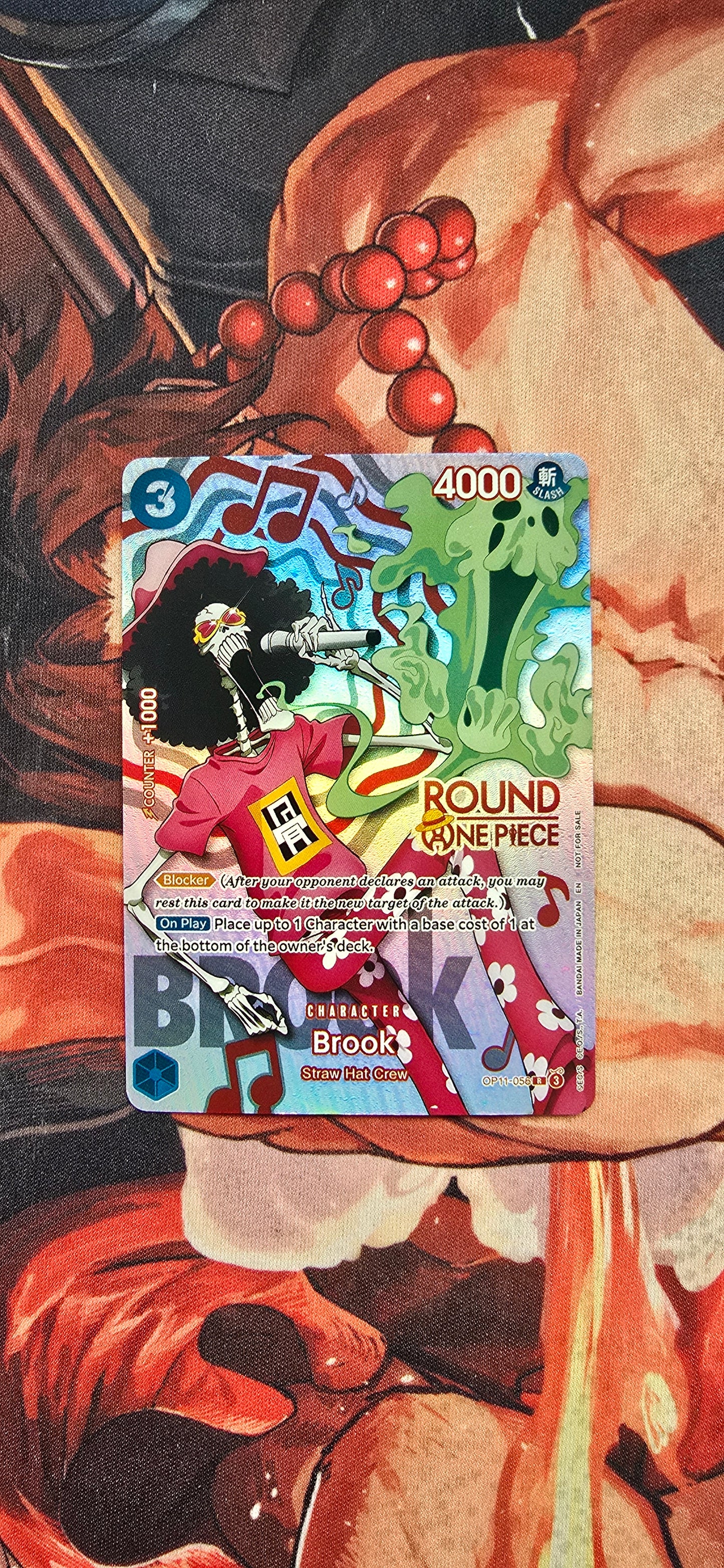 Round 1 x One Piece English TCG Textured Custom Made Proxy Cards