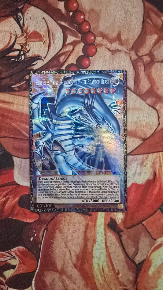 Blue-Eyes White Dragon the White Phantom Beast Grandmaster Serial Yugioh TCG Premium Proxy Custom Made Card English