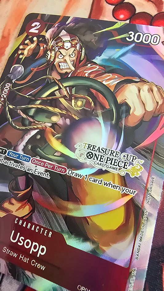 Usopp Treasure Cup Exclusive One Piece TCG Textured Promo Custom Made Card