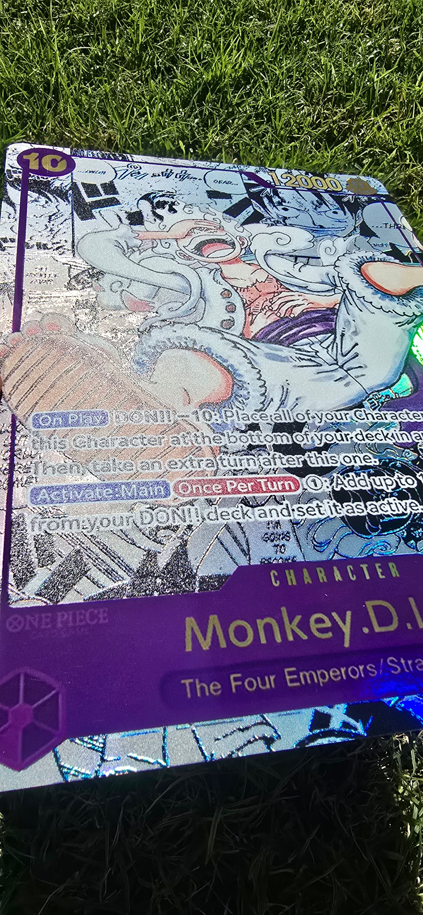 Made-to-order: A4 JUMBO Gear 5 Monkey D Luffy OP05 One Piece Card Game Premium Quality Textured Card