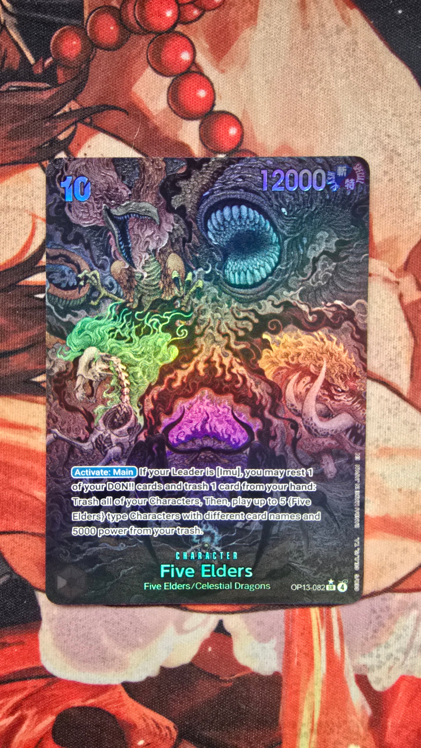 OP13 The Five Elders Gorosei Awakening Yokai Forms Alt Art One Piece Premium Quality Textured Proxy Custom Made Cards