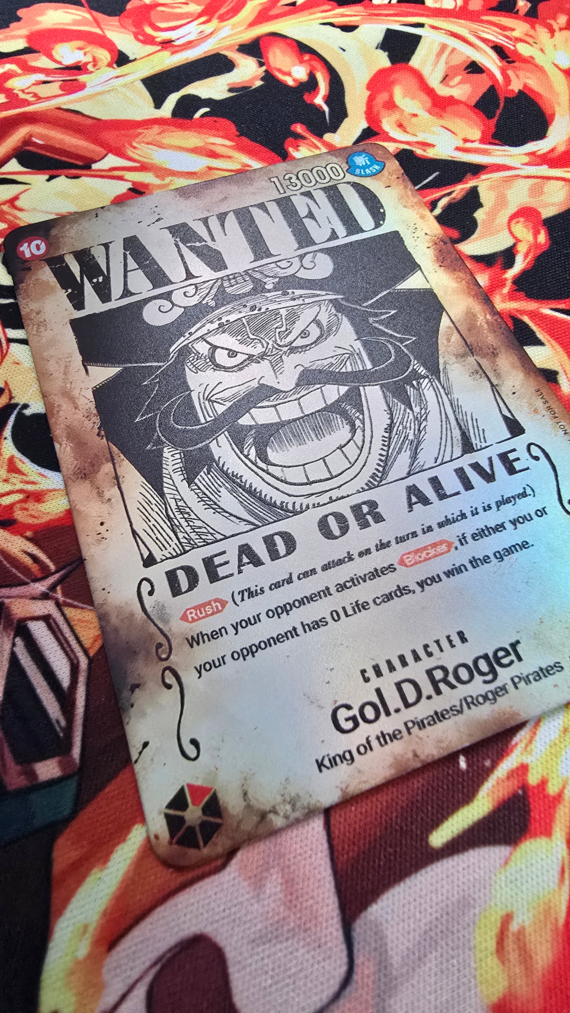 OP13 Gol D Roger Wanted SP Alt Art Textured Holo One Piece TCG