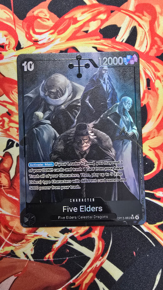 OP13 Five Elders Alt Art Textured Holo One Piece TCG Proxy Card
