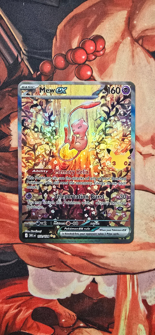 30th Anniversary Mew ex SIR 152/128 Pokemon High Quality Textured Custom Made Proxy Card
