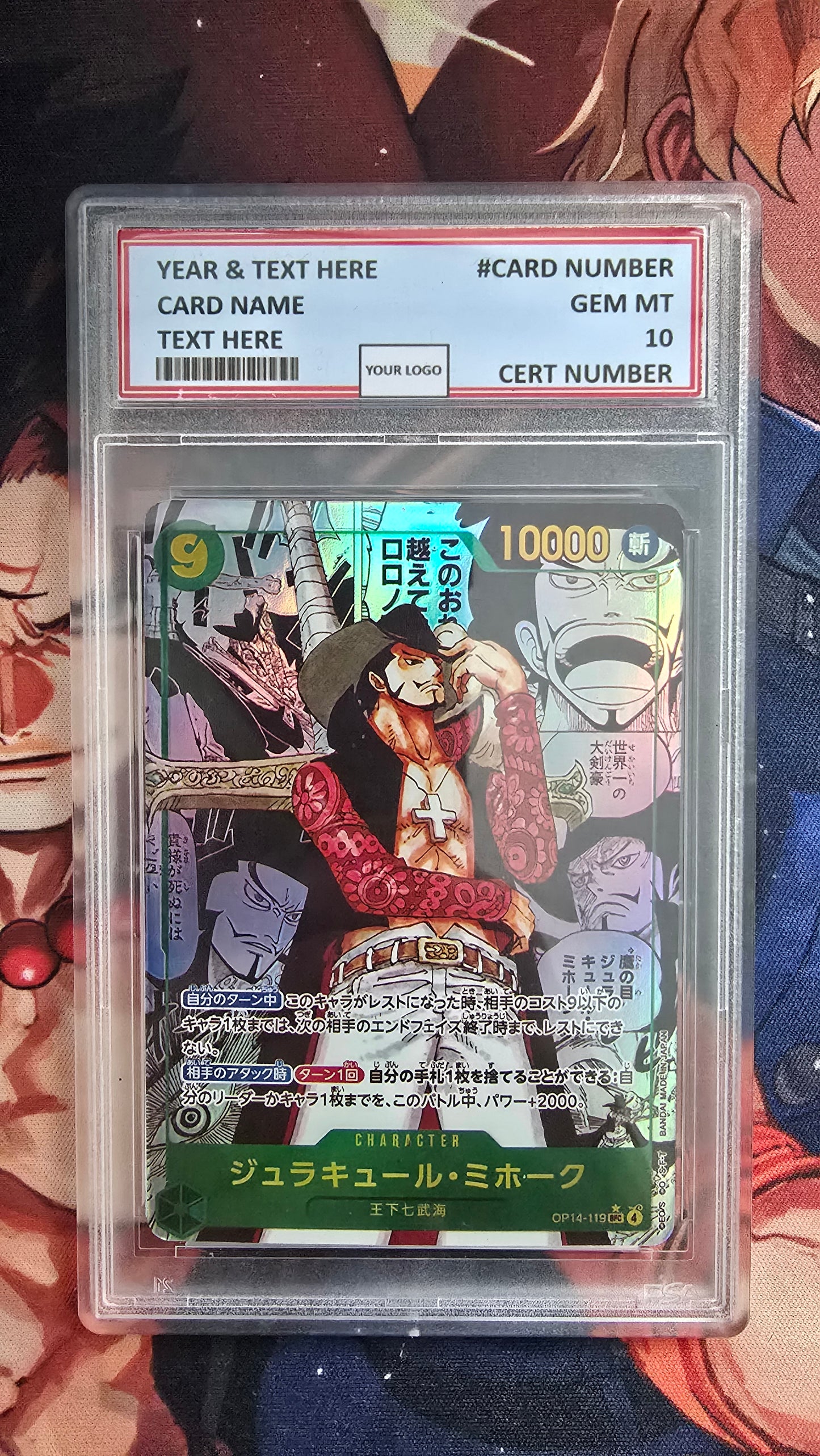 JAPANESE Graded PSA 10 Style One Piece TCG OP01 - EB03 Manga High Quality Textured Cards Card Proxy