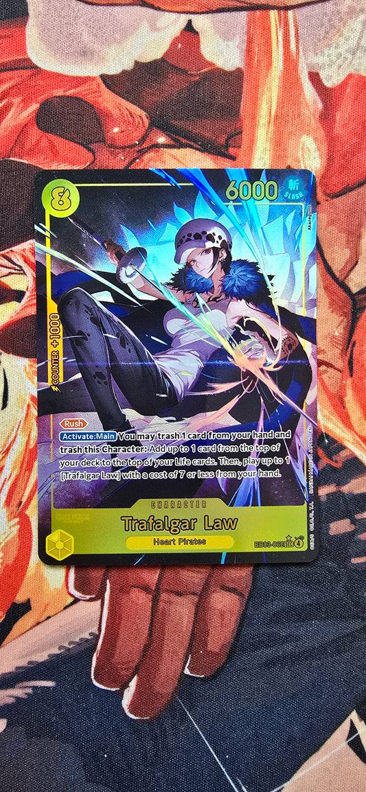 EB03 Trafalgar Law Alt Art Textured Holo One Piece TCG Proxy Card