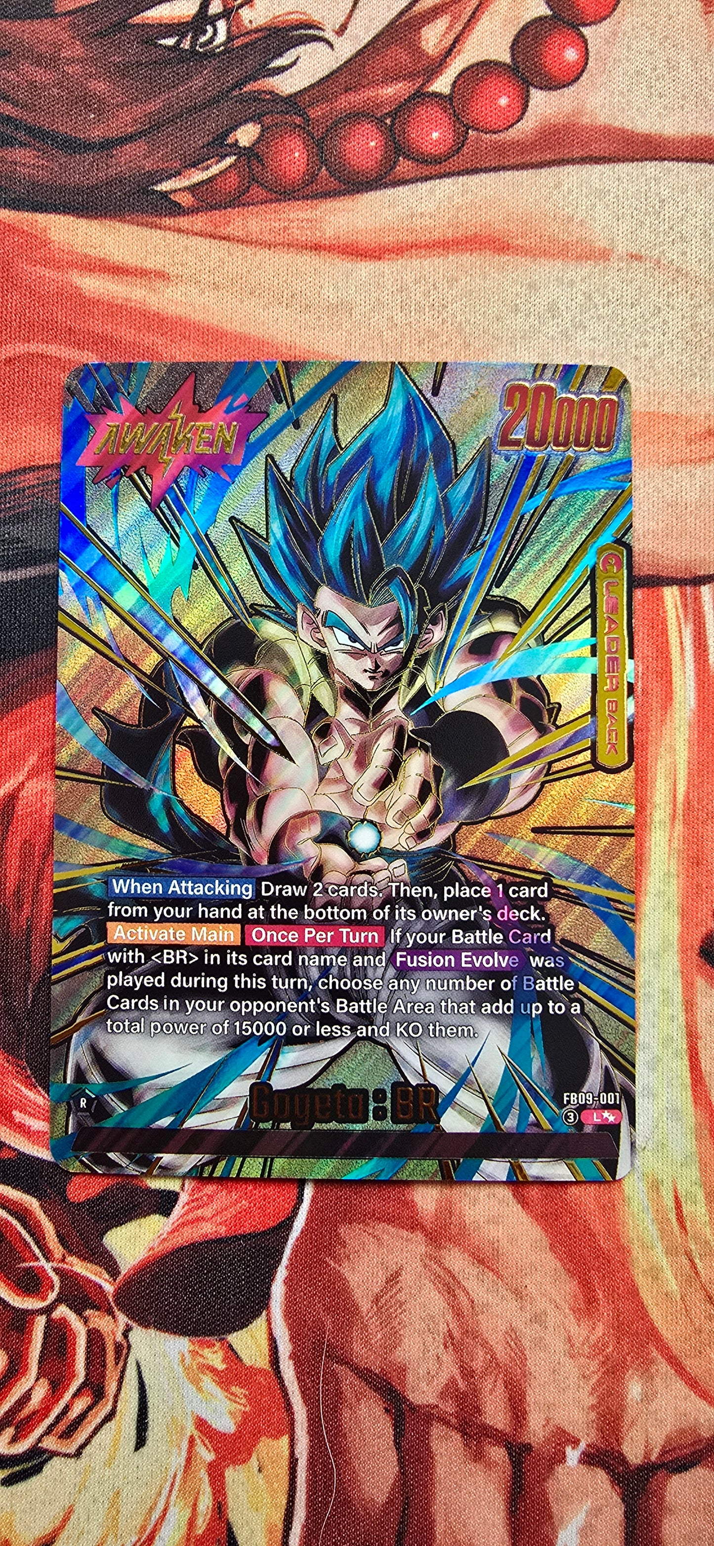 Gogeta BR Leader Back FB09-001 Dragon Ball Fusion World Dual Evolution Proxy Card