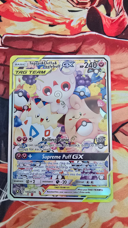 Togepi & Cleffa & Igglybuff GX Tag Team Pokemon Cosmic Eclipse 2020 Proxy Card