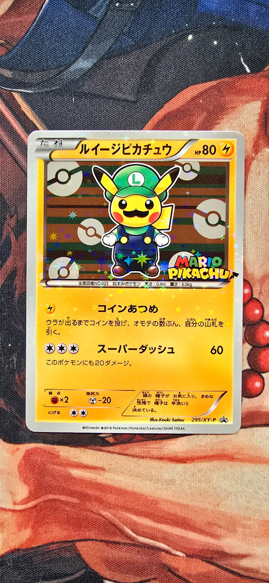 Luigi Pikachu Holo 295/XY-P Alt Art Special Box Promo Japanese Pokemon TCG Proxy Card