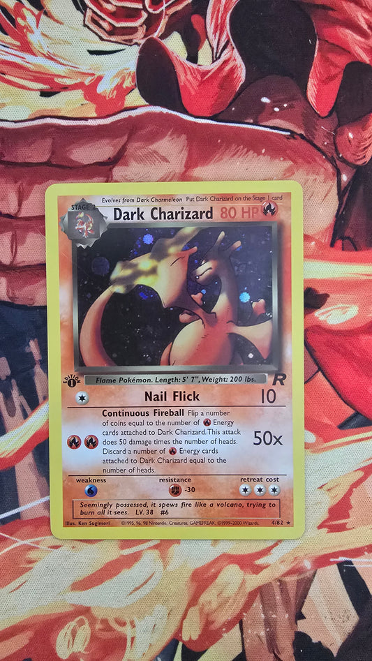 1st Edition Dark Charizard 4/82 HOLO Pokemon TCG Card Proxy