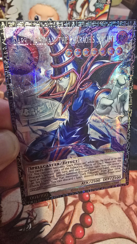 Dark Magician, the Pharaoh's Servant GMR Grandmaster Serial Yugioh Card Game TCG Premium Textured Custom Made Proxy English