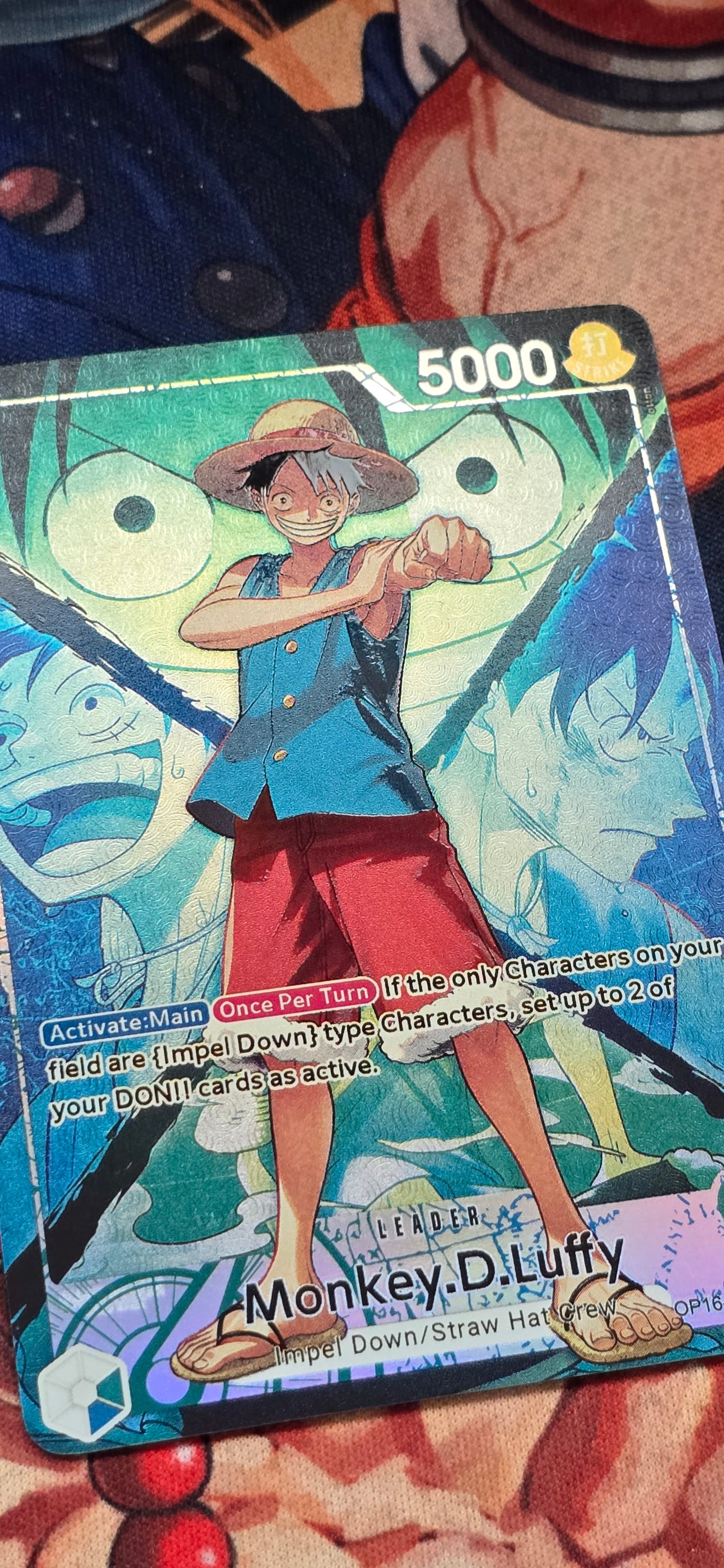 6 Card Bundle OP16 Leader Cards Portgas D Ace, Monkey D Luffy,  Buggy, Sengoku, Yamato, Marshall D Teach Premium Textured Alt Art One Piece TCG English Proxy Cards