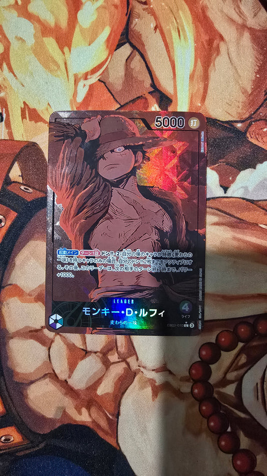 EB02 Monkey D Luffy Leader Alt Art Textured Holo One Piece TCG Japanese Proxy Card
