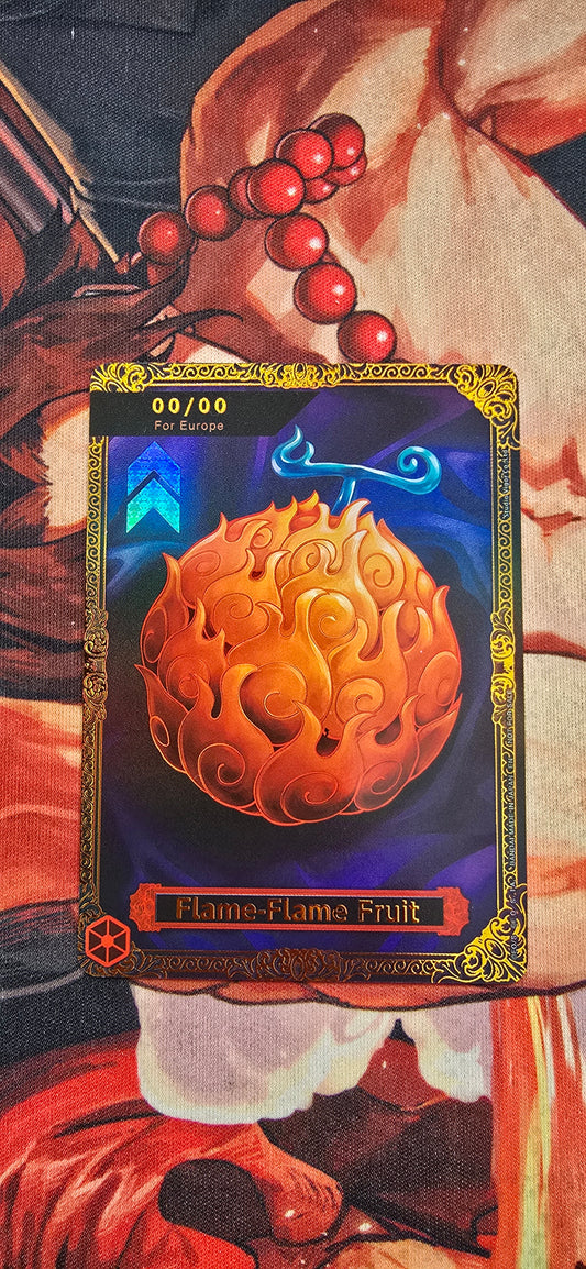 Flame-Flame Fruit Coliseum Trophy For Europe One Piece TCG Textured Custom Made Proxy Card