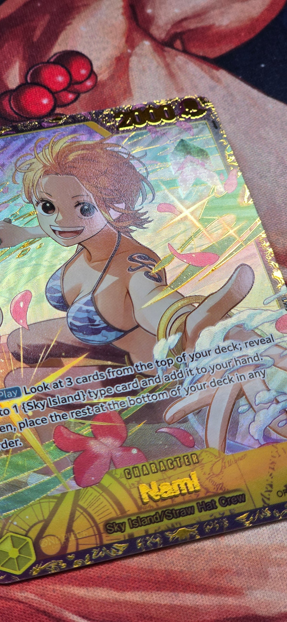 Nami 26-27 Regionals Top 64 OP15-108 Championship High Quality Textured OP One Piece Custom Made Proxy Card