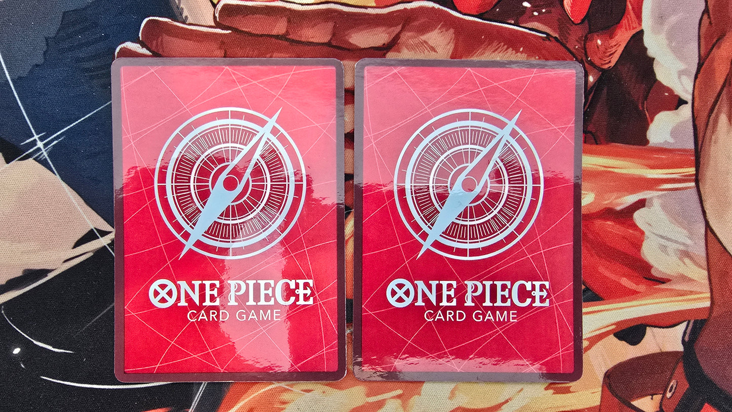 2 Card Bundle: LA Dodgers & BVB Borussia Dortmund X One Piece Monkey D Luffy EB02 ST13 Special Promo Leader Cards OP TCG Card Proxy