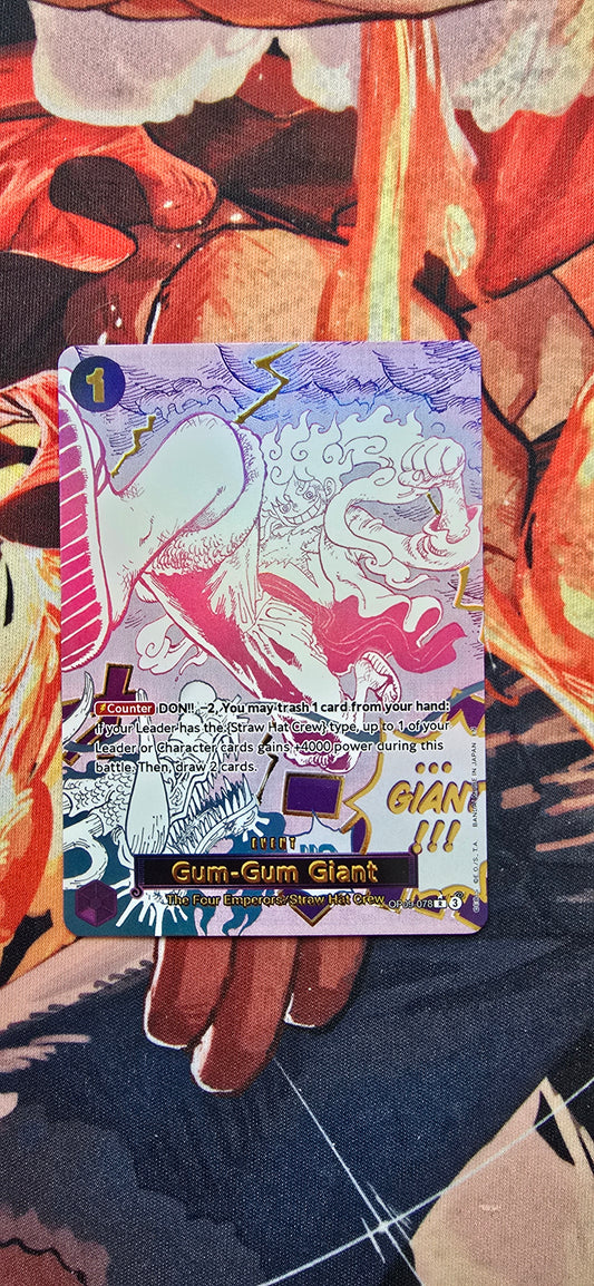 Manga PRB02 Gum Gum Giant One Piece Premium Quality Textured Proxy Custom Made Card