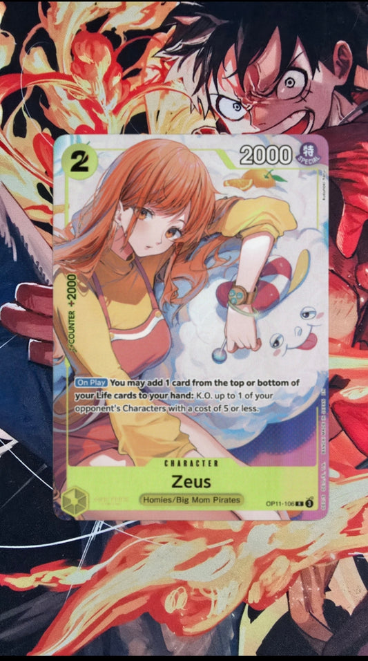 Preorder - Zeus OP11 Alt Art One Piece Card Game OP TCG Premium Textured Proxy English