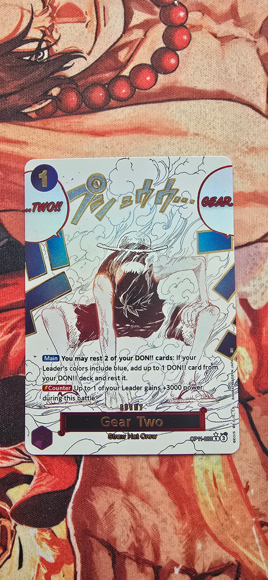 OP11 Gear Two Manga Event One Piece TCG Textured Custom Made Card