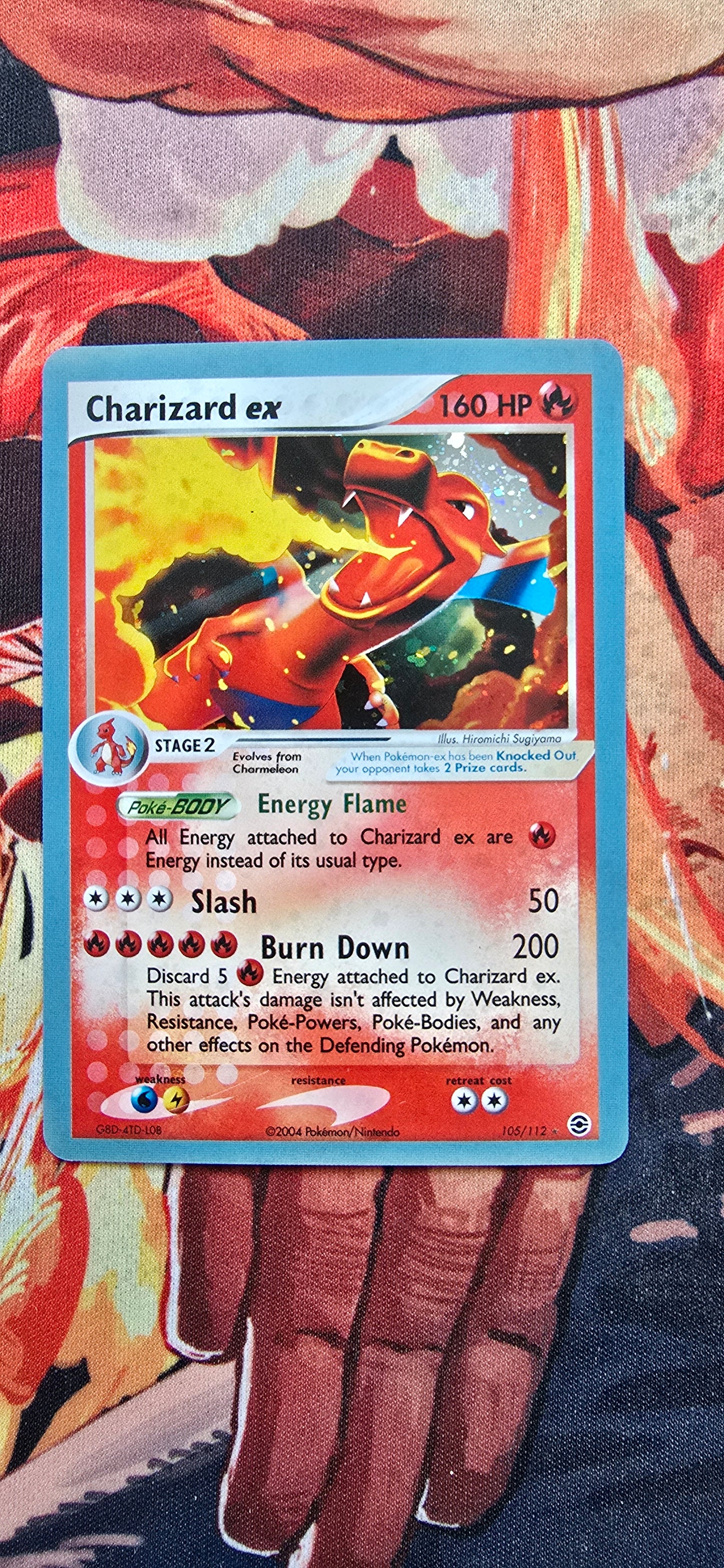 Charizard EX 105/112 Fire Red & Leaf Green EX Pokemon Card Holo Custom Made Proxy Card